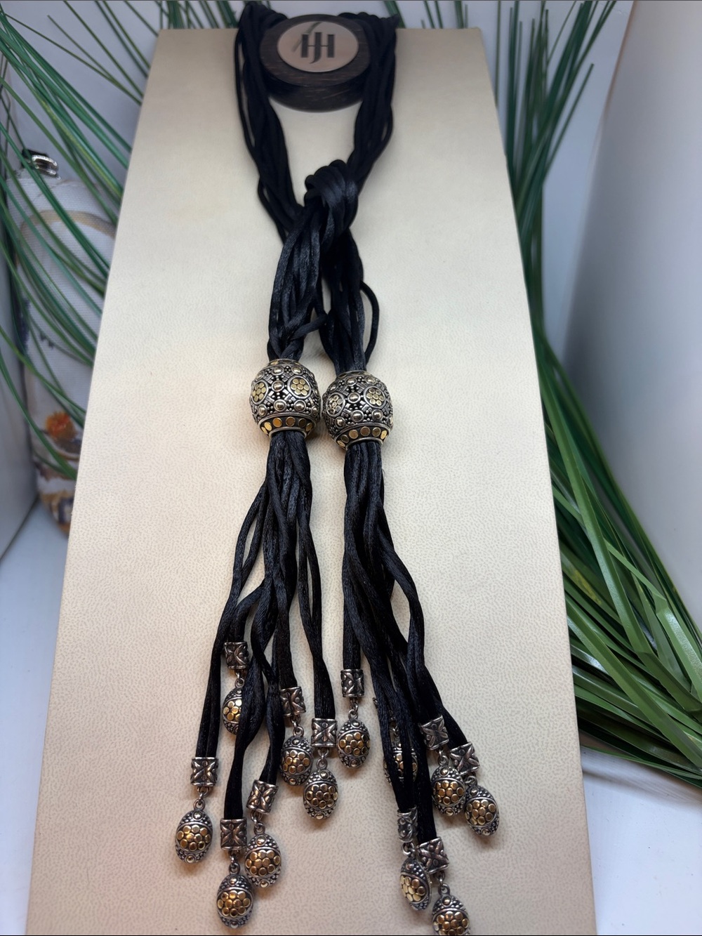 John Hardy Jaisalmer Silver 18K Sill Cord Truck Show Necklace